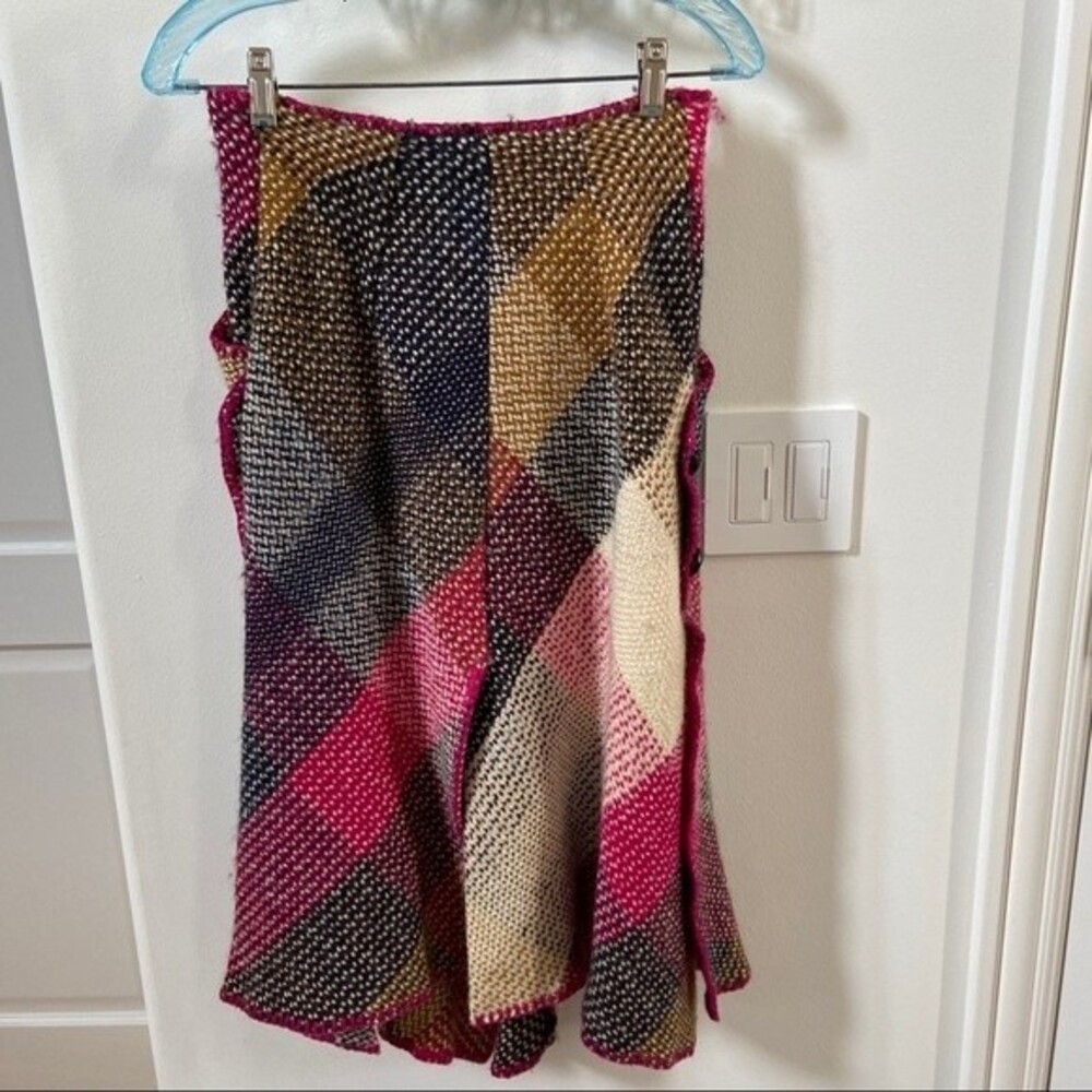 Gilmar Patchwork Paneled Virgin Wool Midi Skirt L - Picture 13 of 14